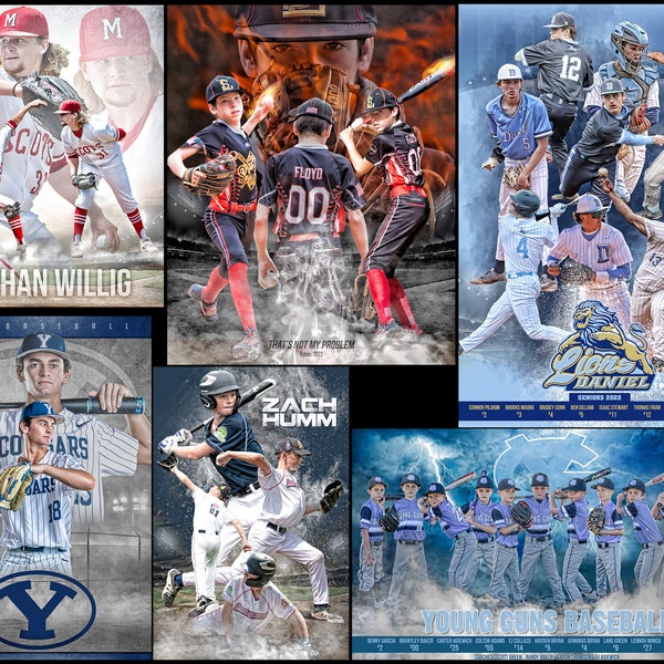 Baseball or ANY Sport Collage Design for team youth athlete