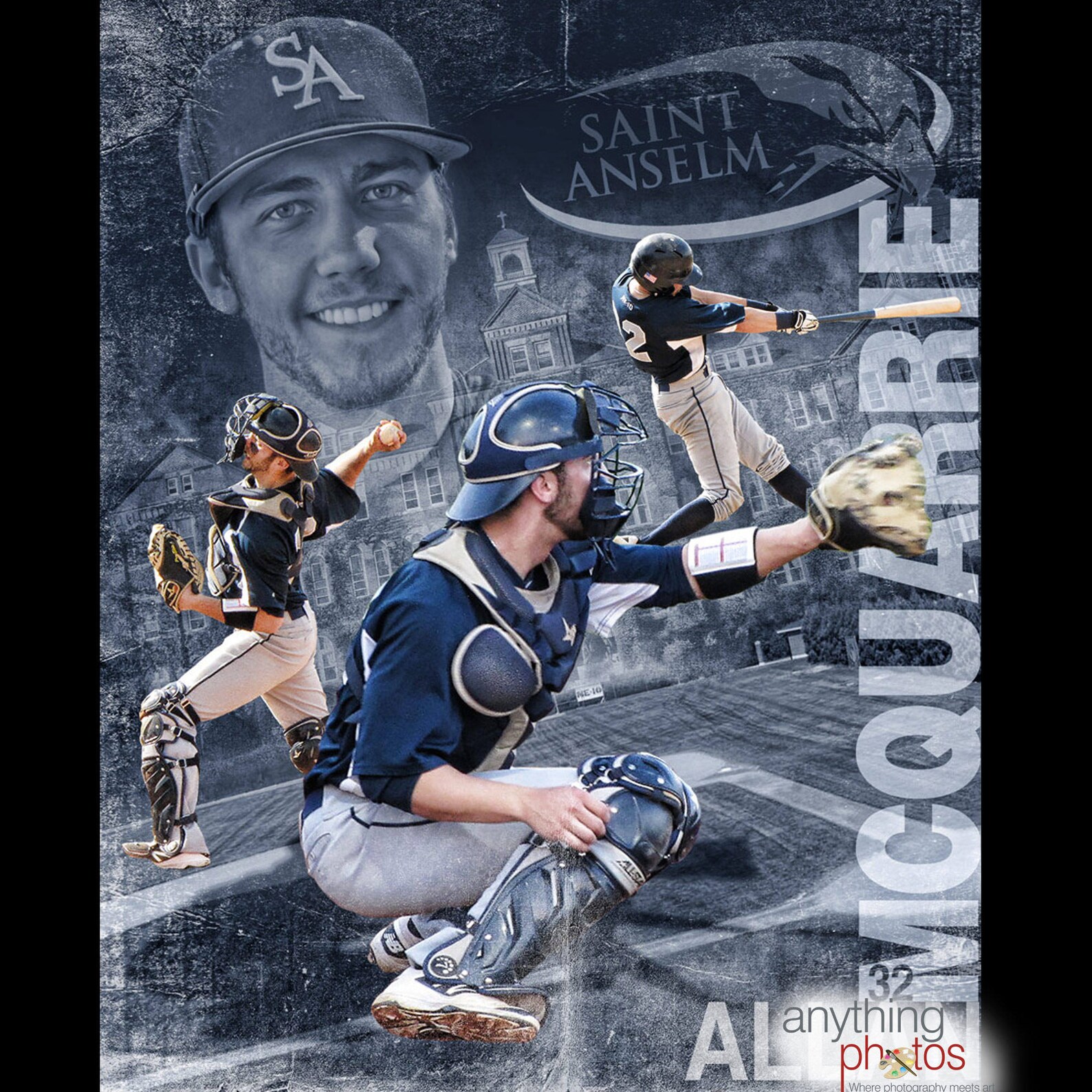 Baseball or ANY Sport Collage Design for team youth athlete | Etsy
