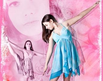 Ballet Dance Collage 24x36" Photoshop Template for Photographers