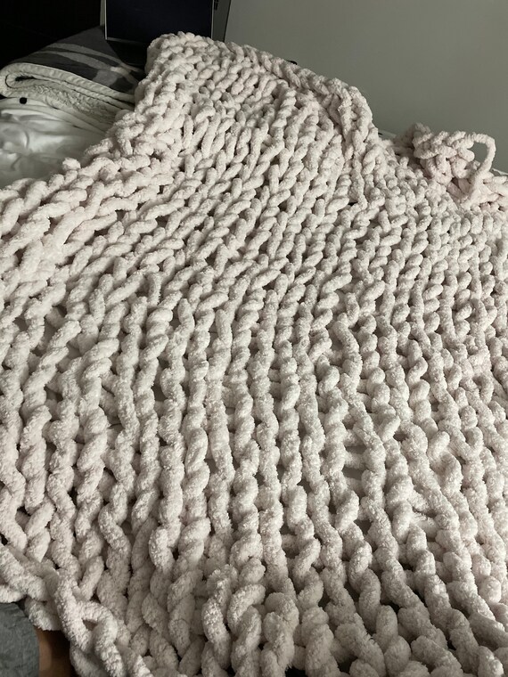 Etsy hand knit blanket sale