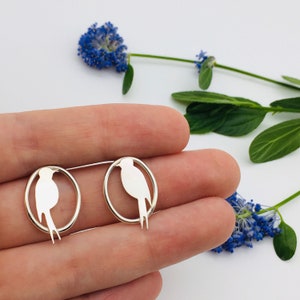 Silver Bird Earrings