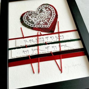 Tartan Heart Outlander Romantic Gift - Scottish Wedding Gift for Couple -  Anniversary Quote Gift for Her - Scottish Wedding Vows Keepsake