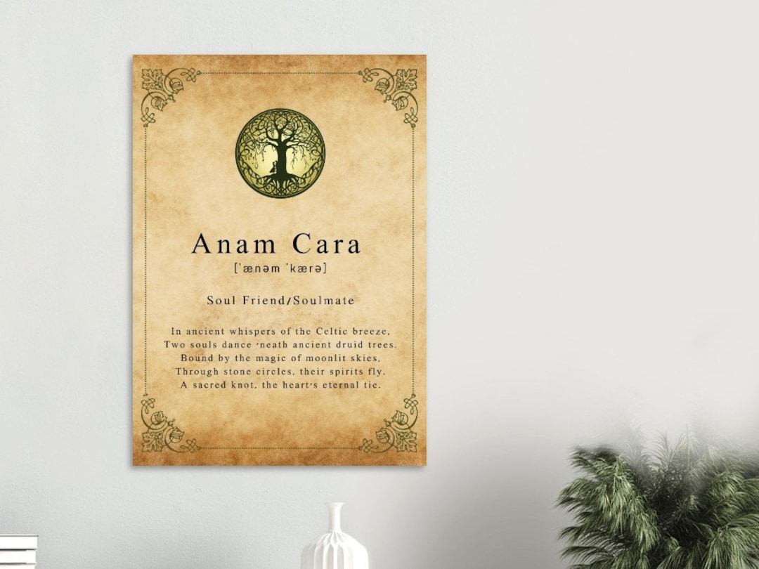 Anam Cara Celtic Poster: Book of Kells Style, Soul Mate Art