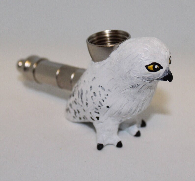 Hedwig Pipe Harry Potter Pipe Owl Pipe White Owl Sculpture Etsy