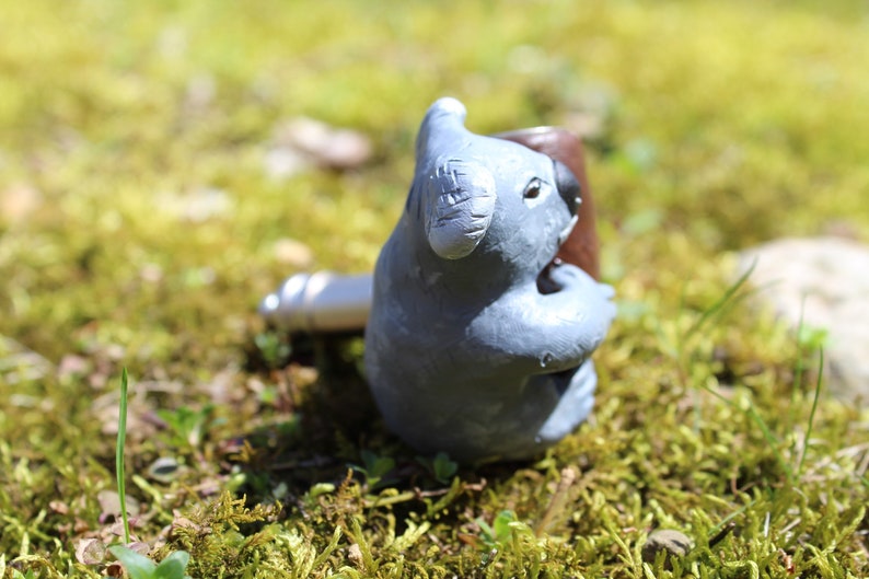 Koala Pipe Cute Animal Pipe Handmade Smoking Pipe Tree Pipe
