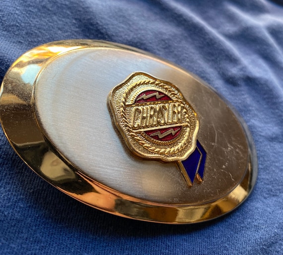 Vintage Chrysler Belt Buckle Gem