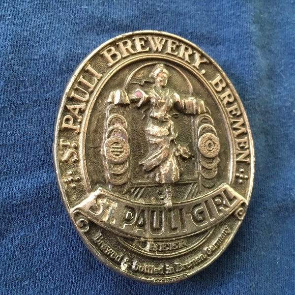 Vintage St.Pauli Brewery Breman Belt Buckle