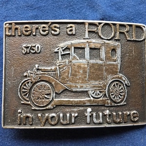 Vintage Ford Advertisement Belt Buckle