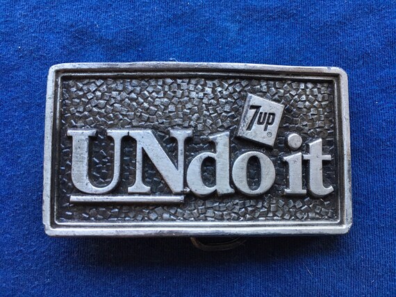 Vintage 7UP Advertisement Belt Buckle - image 1