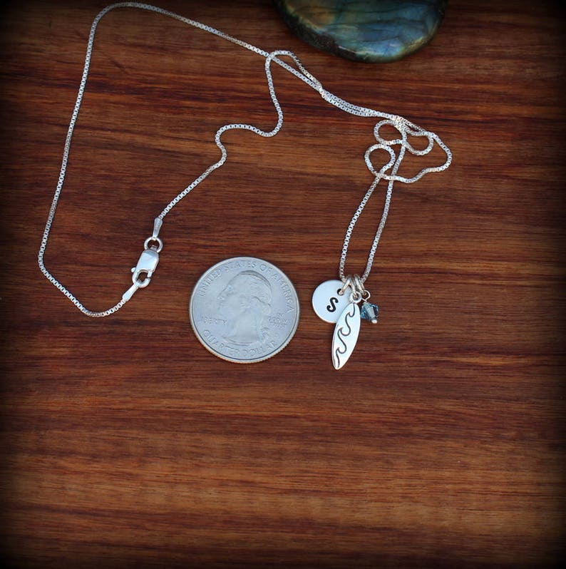 Surfer Girl Necklace Surfing Jewelry Surfboard Necklace Etsy