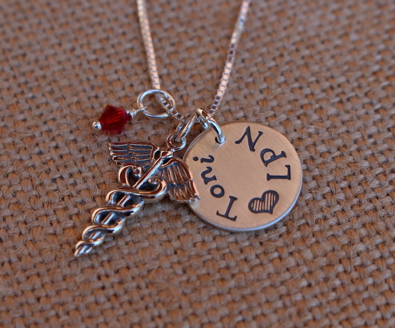 Medical staff necklace Caduceus necklace Nurse necklace Etsy