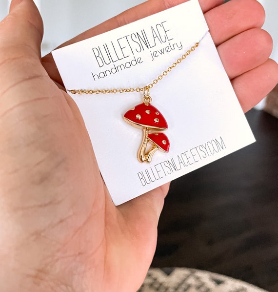 Mushroom necklace etsy discount