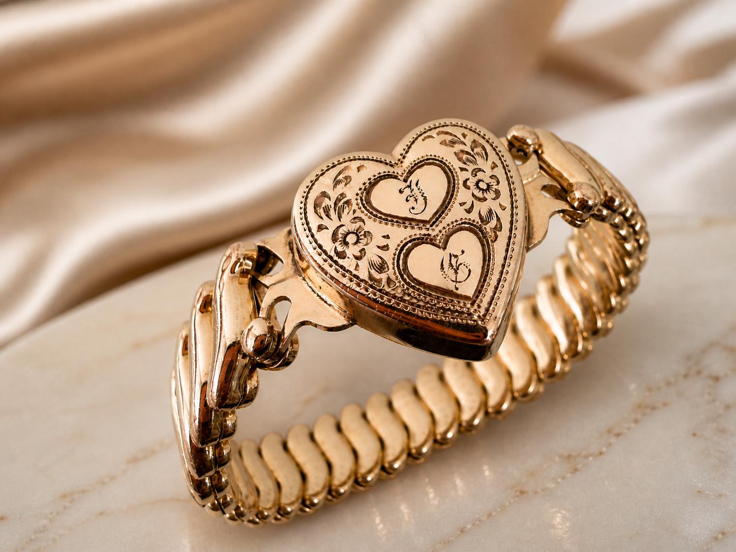 Vintage Victoria Gold Filled Sweetheart Expansion Bracelet - Etsy