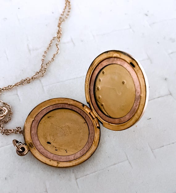 Antique Gold Filled Celestial Locket: Moon, Stars… - image 5