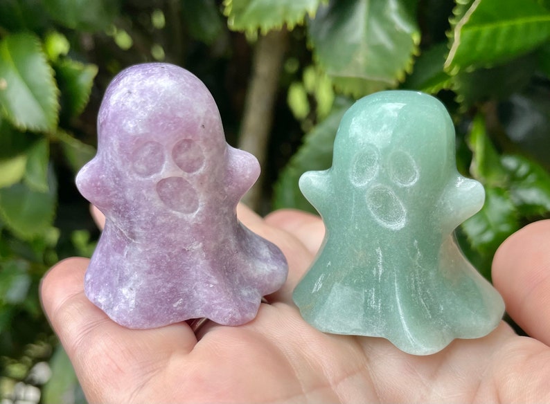 Ghost Carvings Crystals Witchy Decor Altar Decor