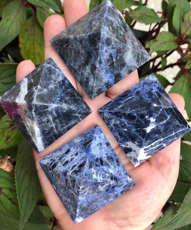 Sodalite Pyramids Crystals Altar Decor Witchy Decor Altar Decor