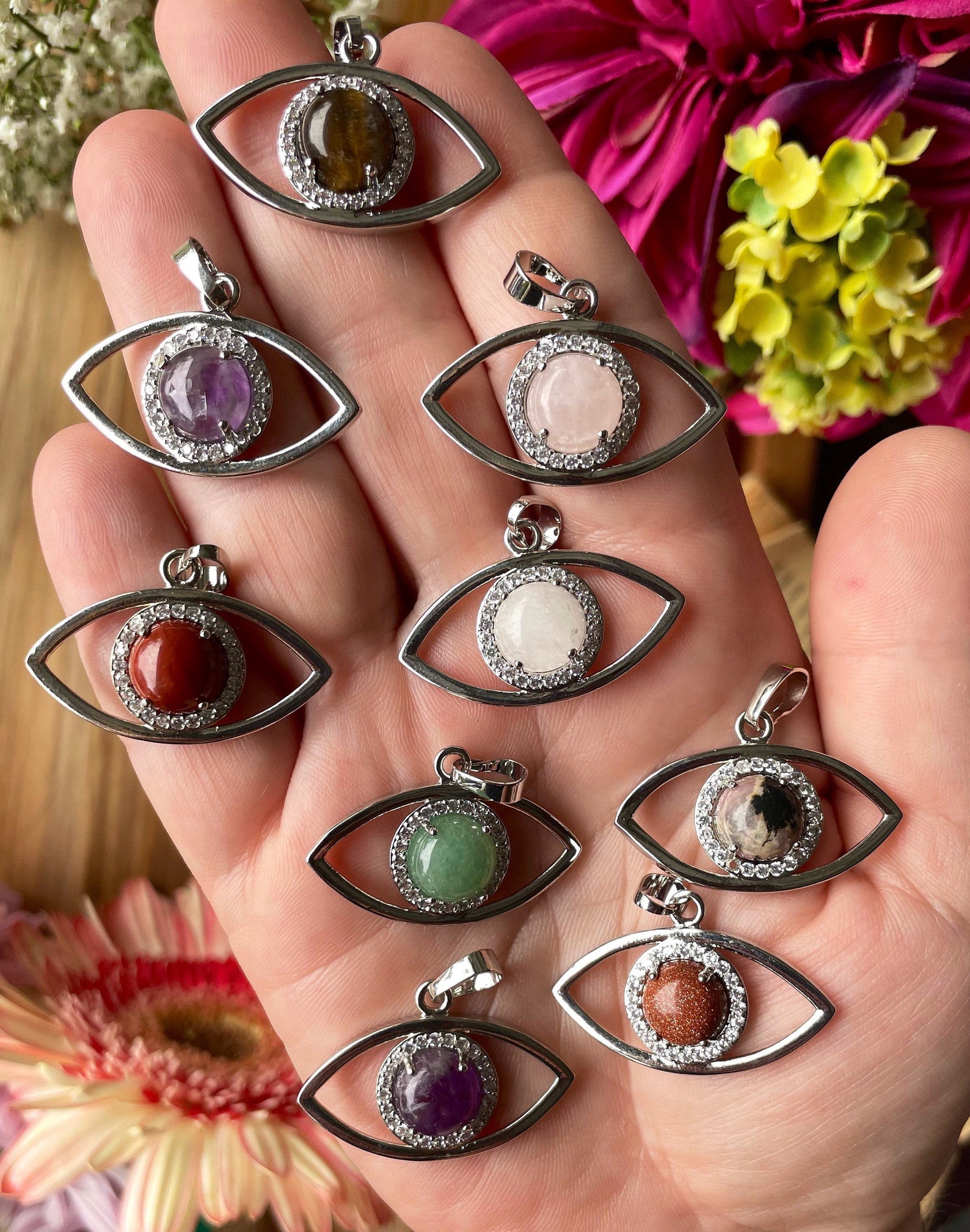 Third Eye Pendants Crystals Jewelry Charms Witchy Etsy