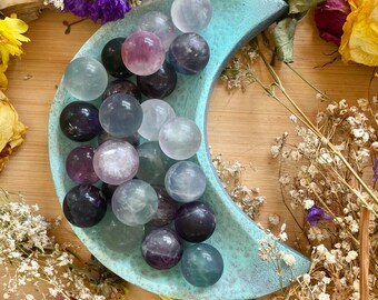 Mini Fluorite Spheres Crystals Witchy Gifts Witch Decor Altar Decor