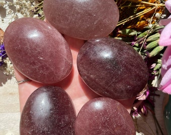 Strawberry Quartz Palmstones Crystals Altar Decor Witchy Decor