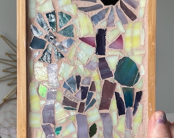 Mosaic Wildflower Tray Home Accent