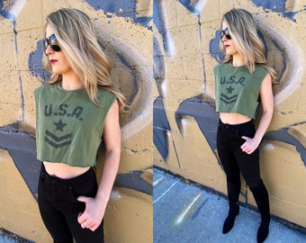 Filth Army Cropped Top