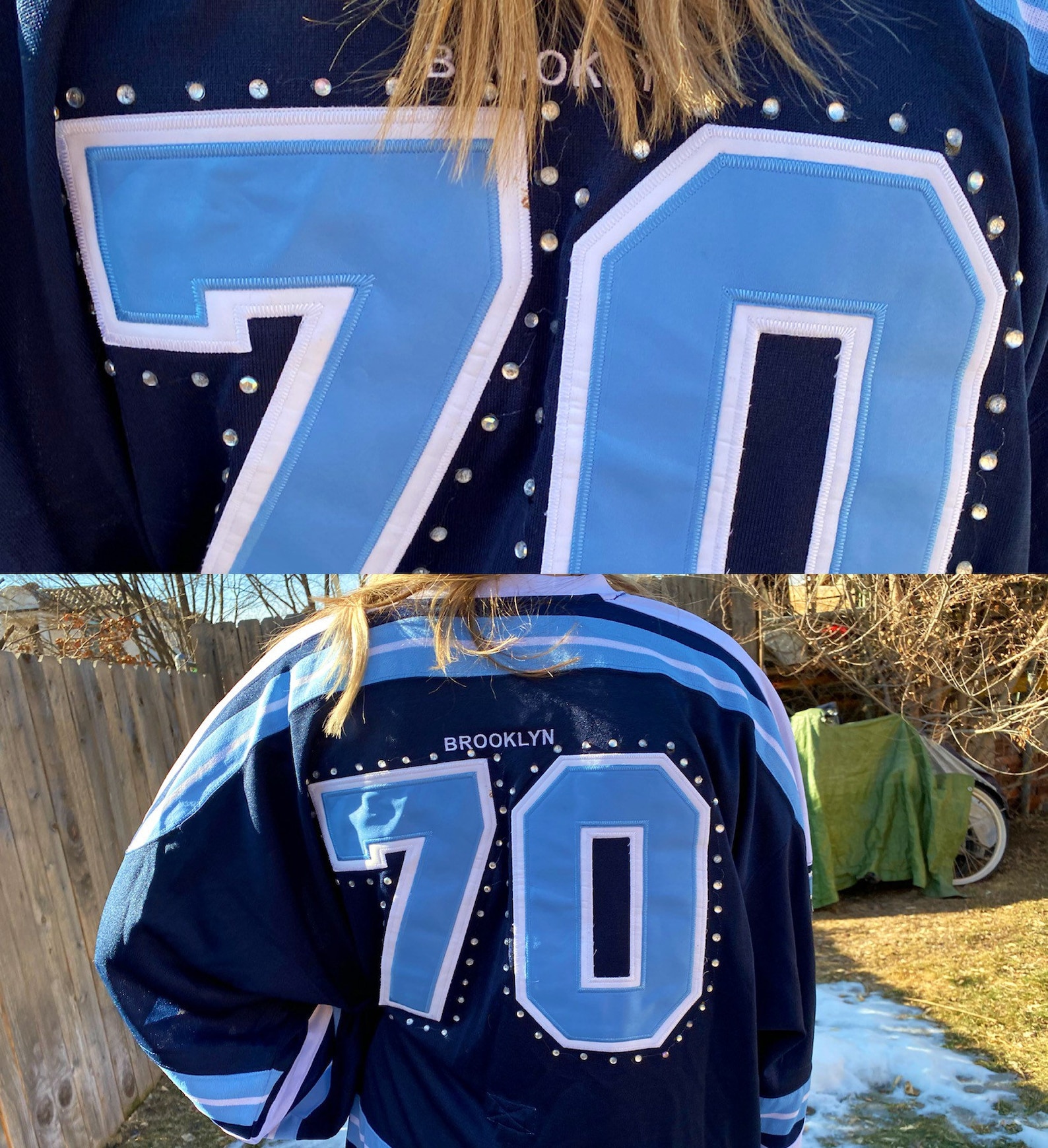 Brooklyn jersey New York jersey hockey jersey bedazzled Etsy
