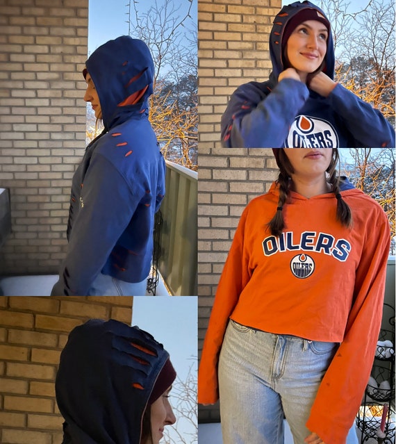 Orange hoodie crop top online