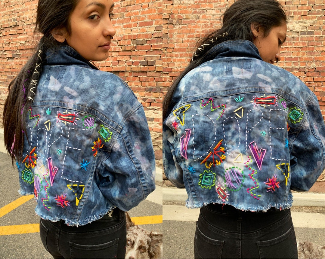 Dope Jacket Dope Denim Jacket Streetwear Hand Stitched - Etsy