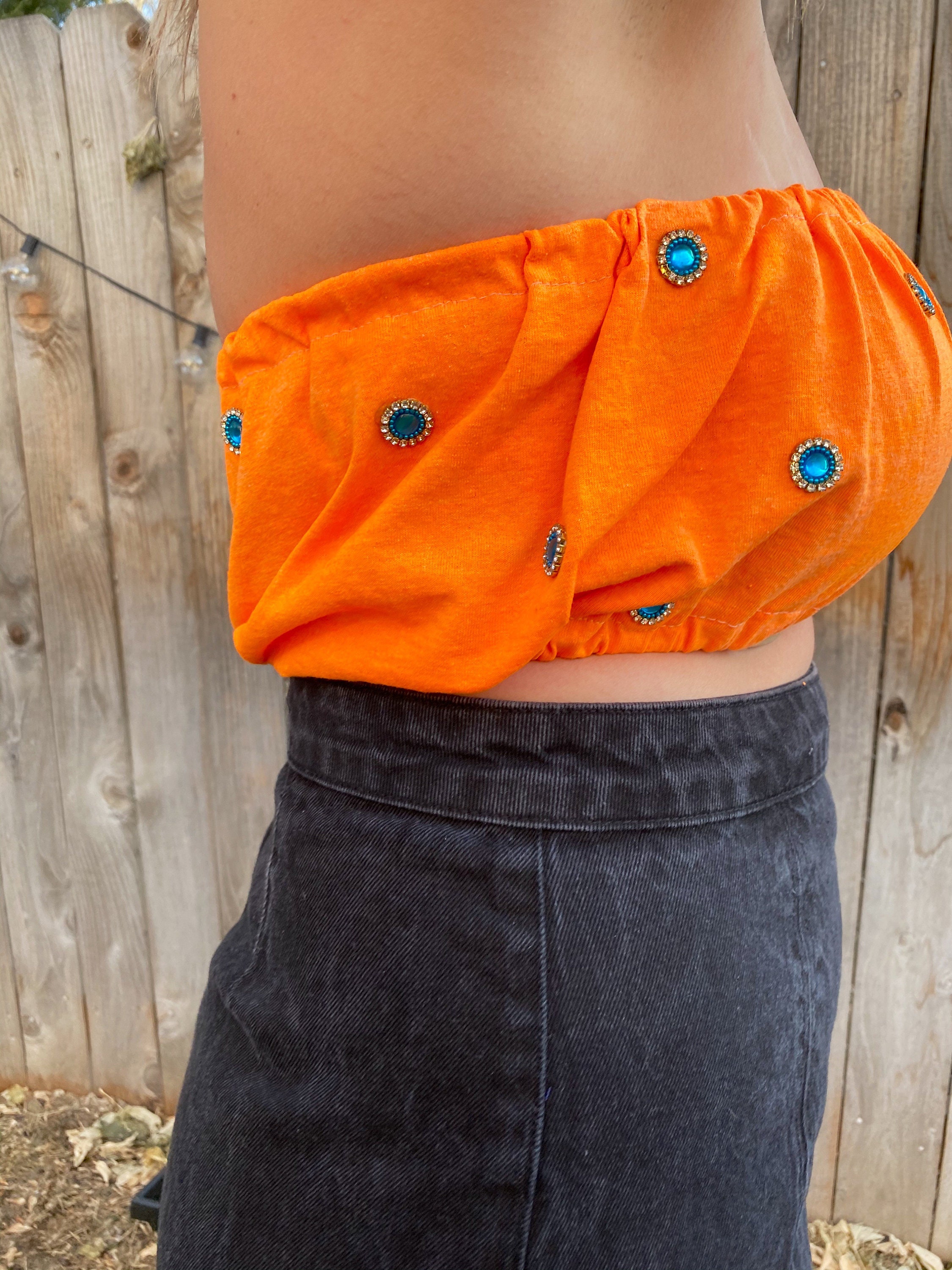 Bandeau Glitter Tube Top