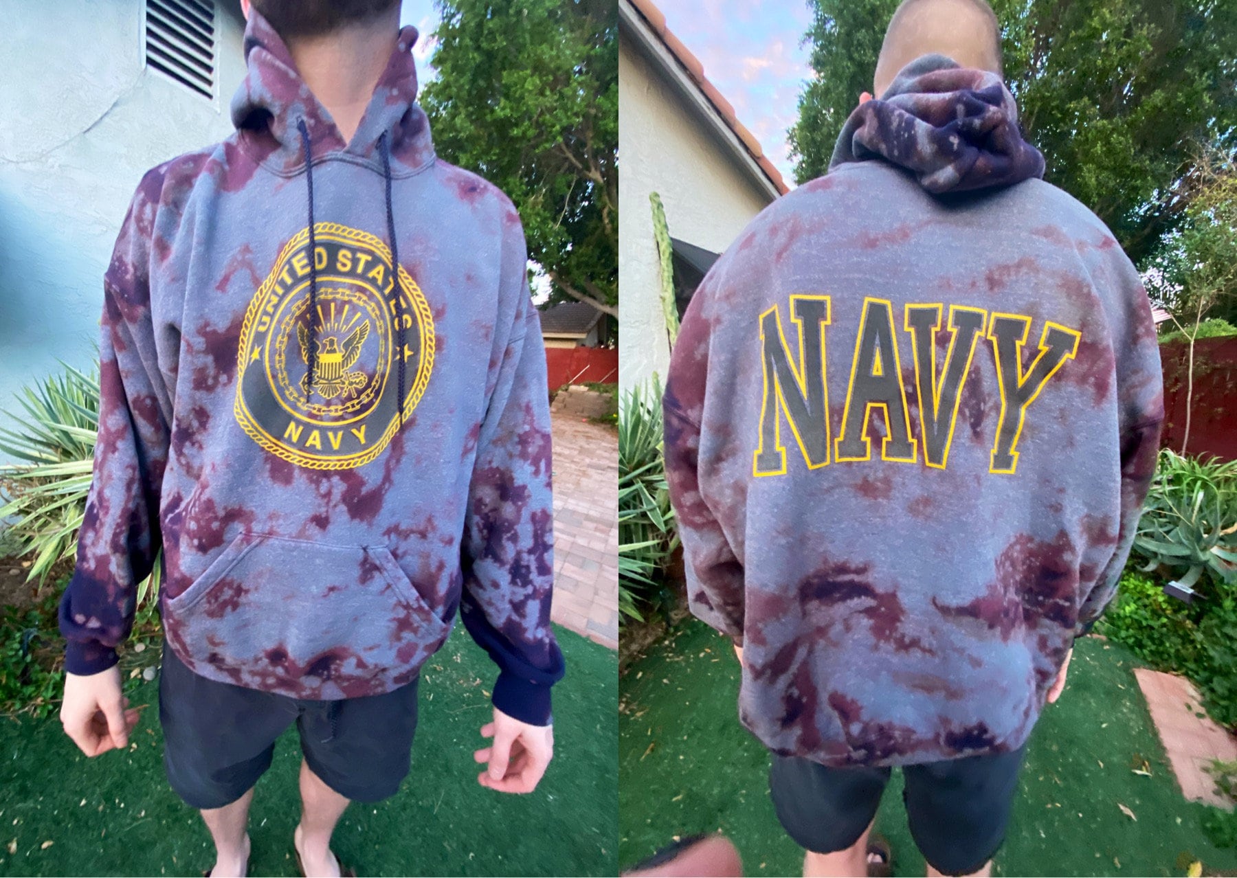 Navy bleached sweatshirt Clearance
