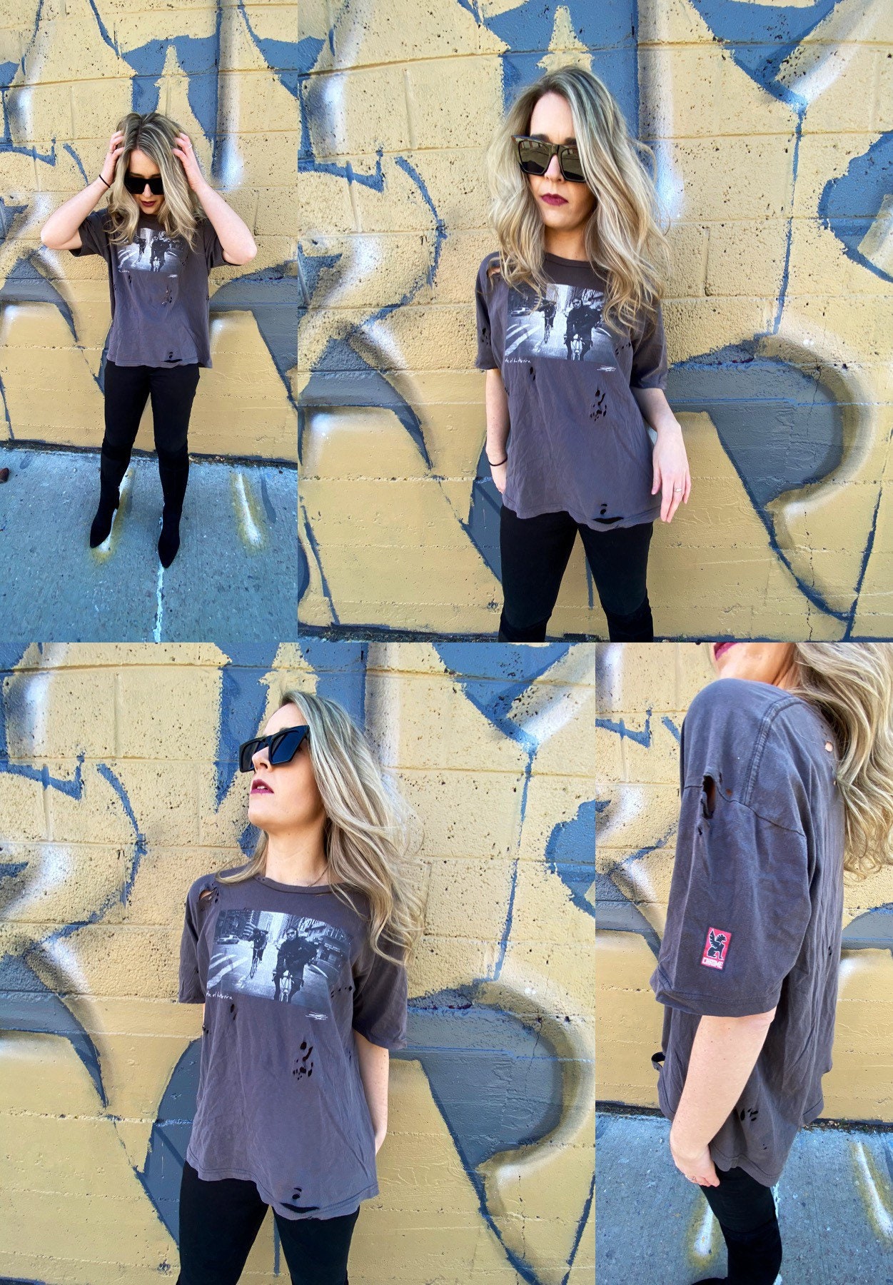 Distressed Tshirt, New York Tshirt, Distressed Shirt