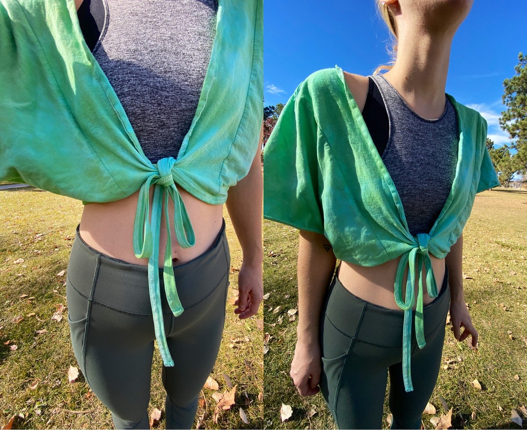 Tie Dye Crop Top, Tie Dye Crop Tops, Front Tie Shirt, Cropped Front Tie