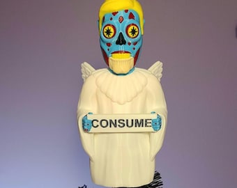 Adorno para árbol de Navidad de terror «They Live Consum» impreso en 3D