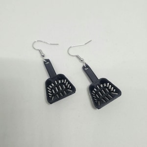 3D Printed Customizable Kitty Litter Scoop Earrings