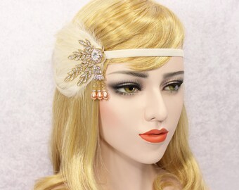 Items Similar To 1920s Headband Flapper Headpiece 1920s Feather