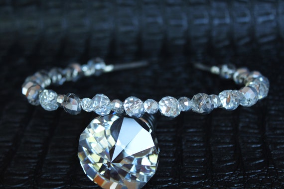 Silver Crystal Tiara Bridal Headband Crystal Wedding headpiece Gatsby headpiece 1920s Bridal Tiara Crystal Halo Crown
