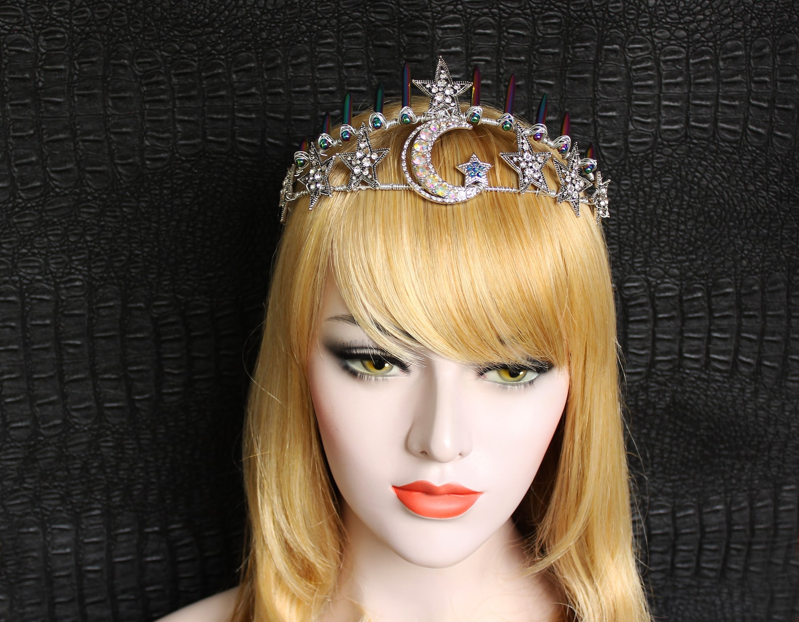 Star Crown Moon Crown Celestial Crown Crescent Moon Bridal | Etsy