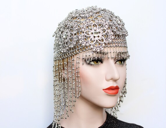 Gatsby 1920s Crystal Wedding Headpiece for Roaring 20s Gatsby - Etsy