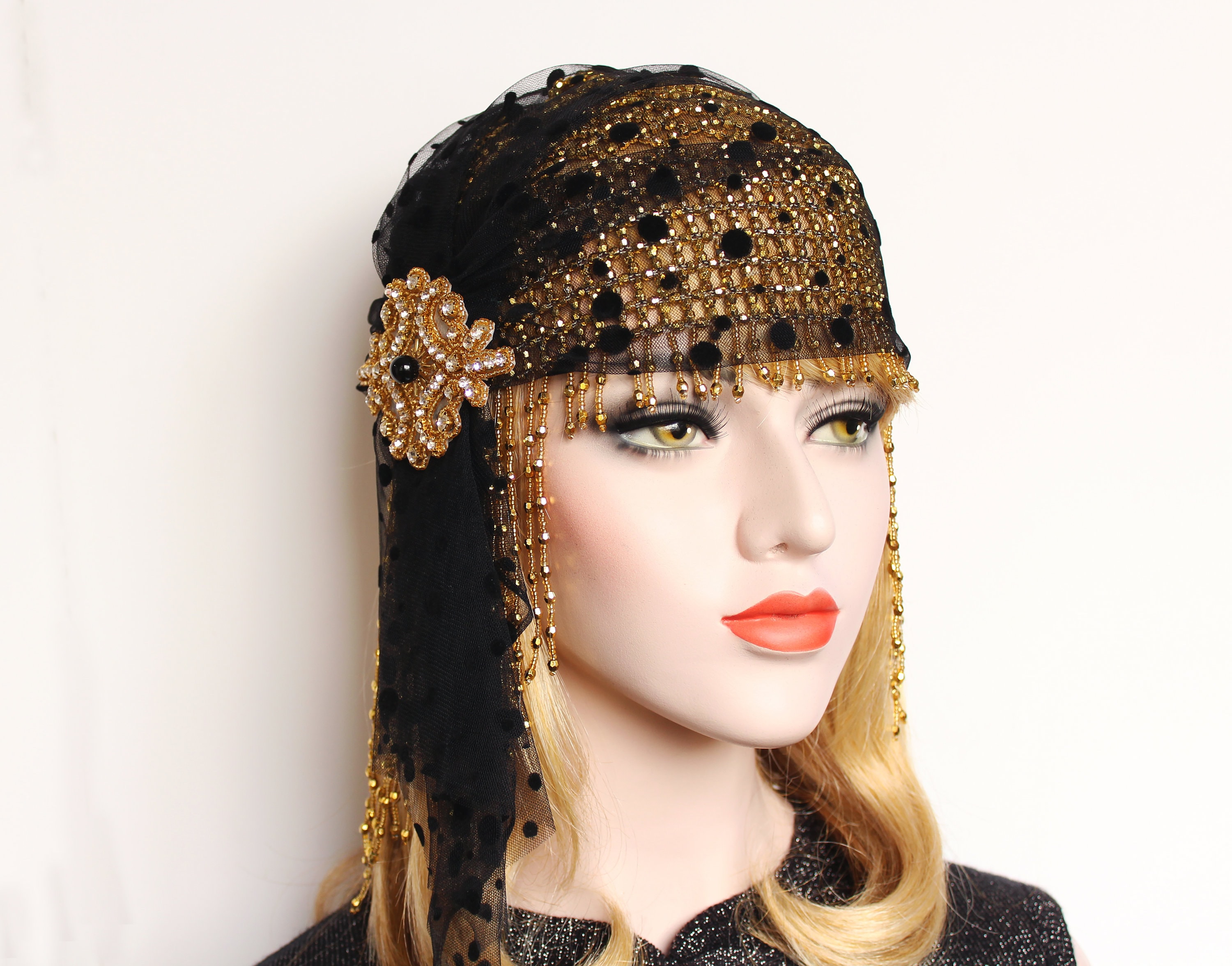 1920s headpiece black