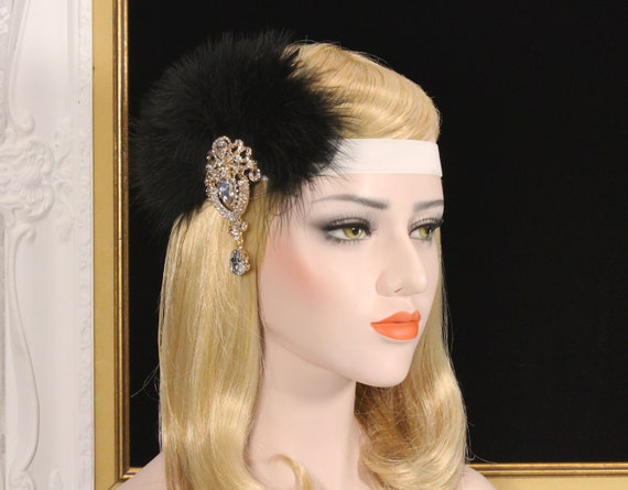 Gold 1920s Gatsby Headpiece Bridal Wedding Headpiece Flapper Etsy