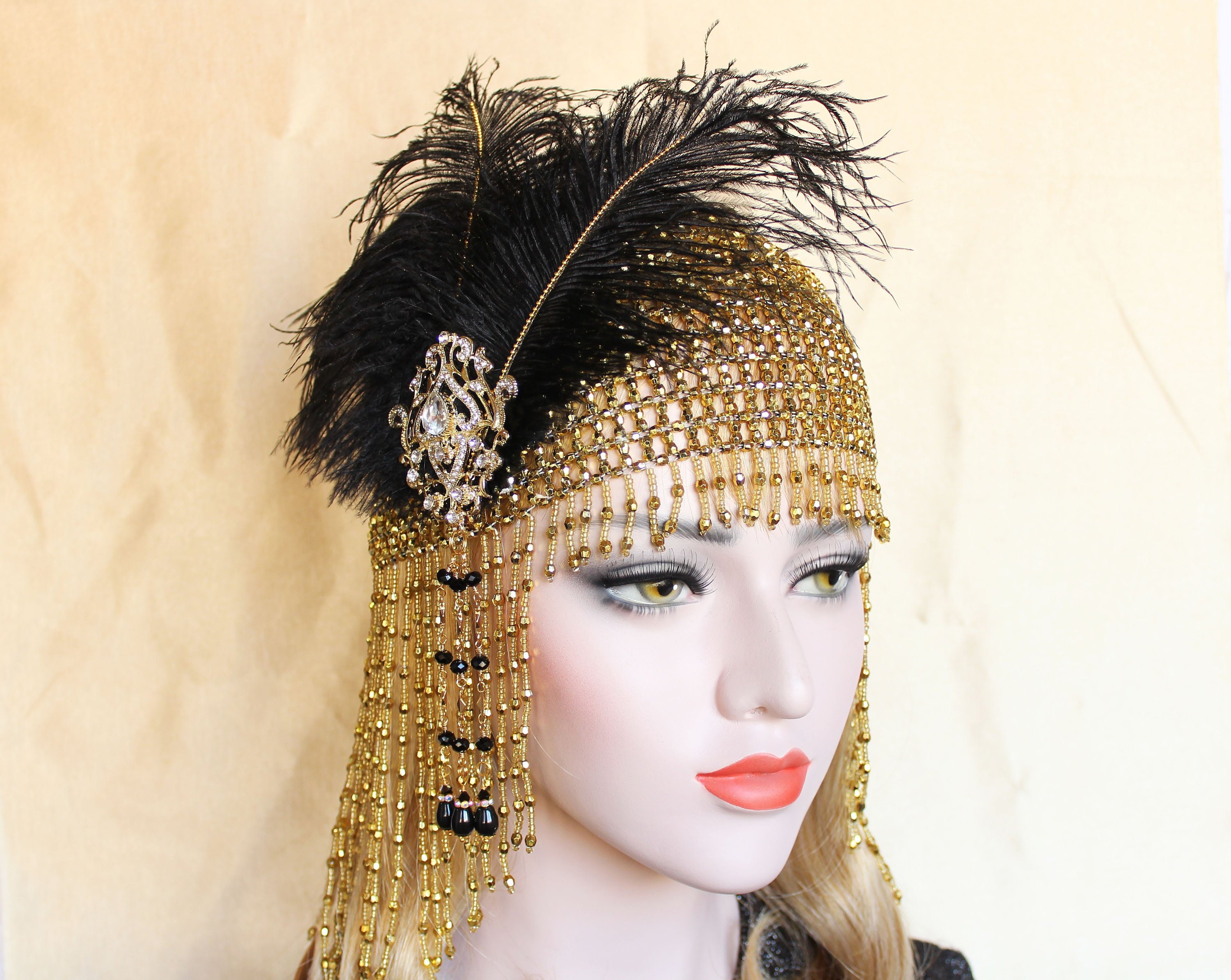 1920s Gatsby Headpiece Flapper Headband Downton Abbey Roaring