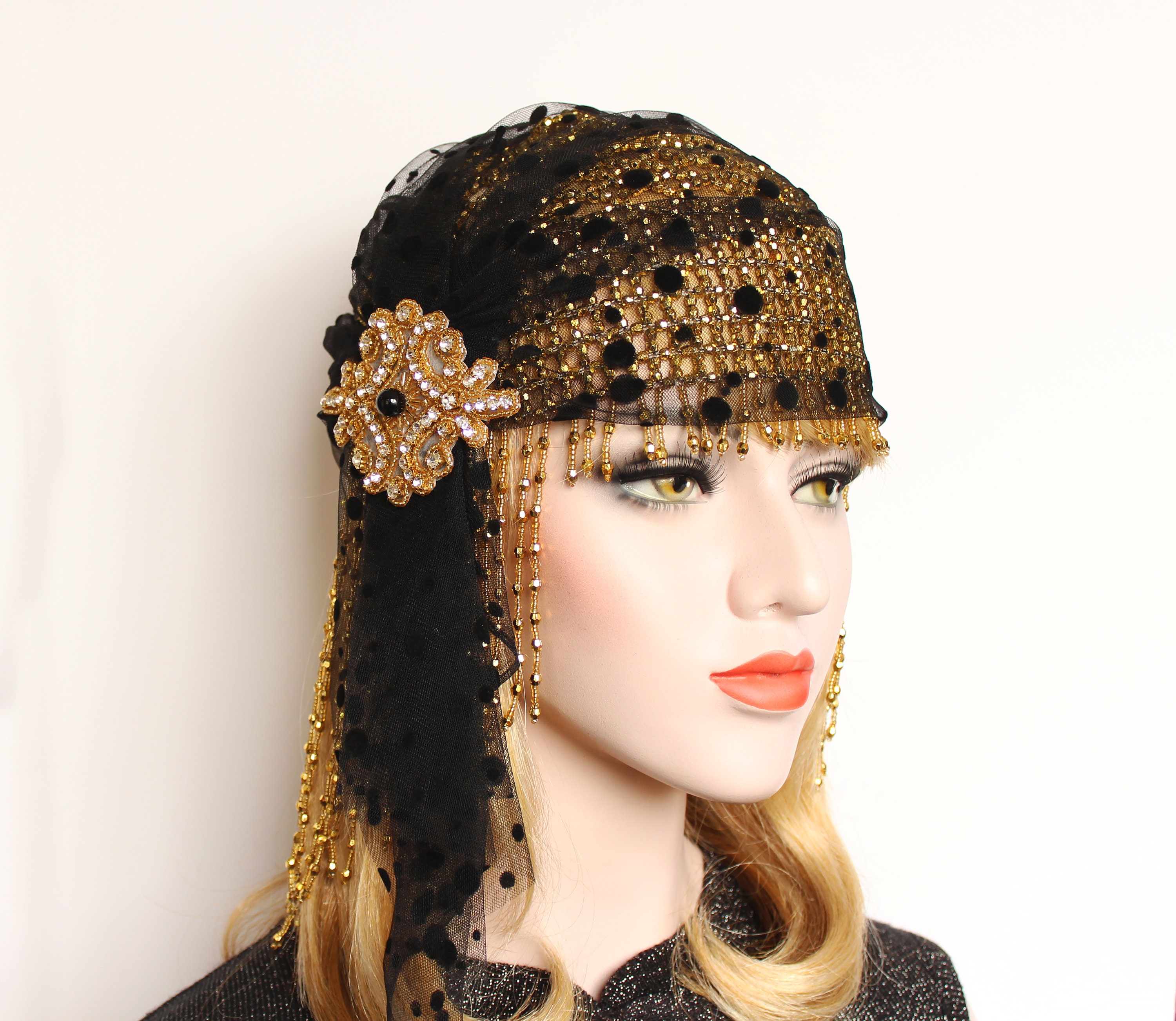 Gatsby Headpiece Black Silver 1920s Gatsby Dress Flapper ...