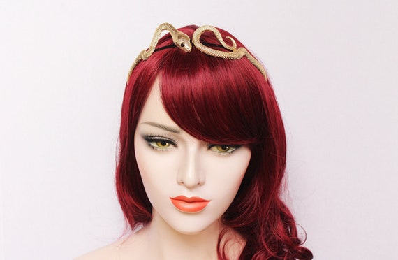 Egyptian Cleopatra Headdress Snake Wedding Headpiece Medusa Goddess Headband Pharaoh Crown Queen of Snakes Burlesque Costume