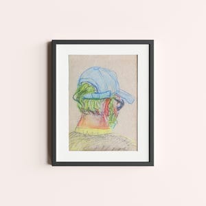 mixed Media Malerei – Wandkunst | Buntstiftzeichnung Portrait | OddballOasis Art Print auf hochwertigem Papier | Geschenkidee