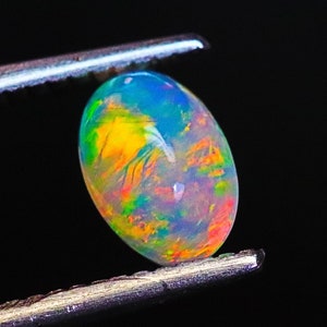 Natural Opal Stone | Ethiopian Opal Gemstone | Opal Cabochon | 6x4mm Oval Gemstone