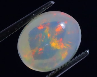 Cabochon opale autentico, pietra anello opale, pietra preziosa opale, pietra opale multifuoco - 11x9x5,5 mm