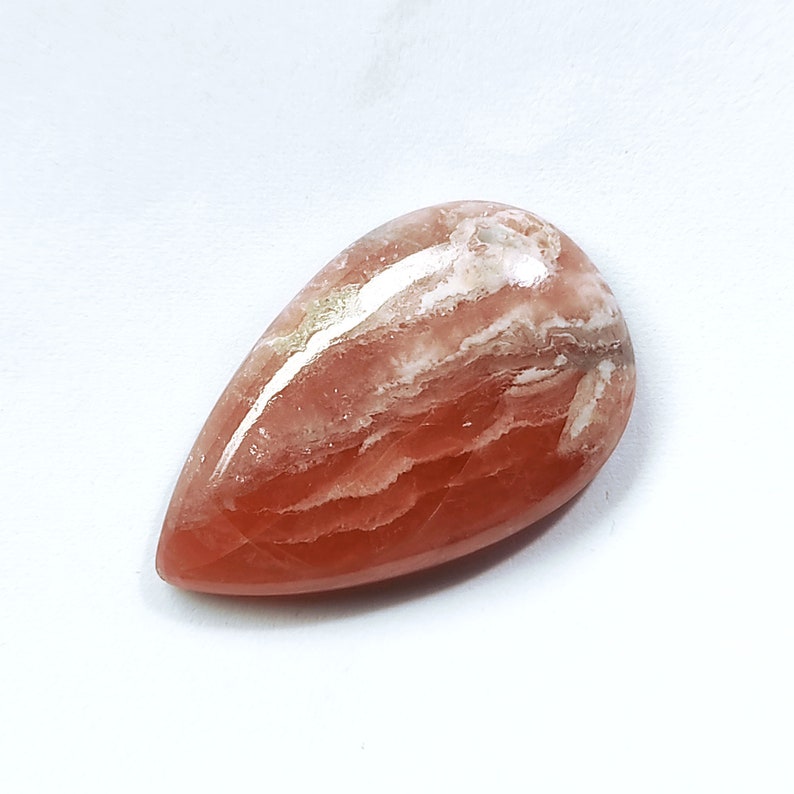 Rhodochrosite Cabochon Pear Stone Figured Rhodochrosite Gemstone For Jewelry Making 33x21x6mm