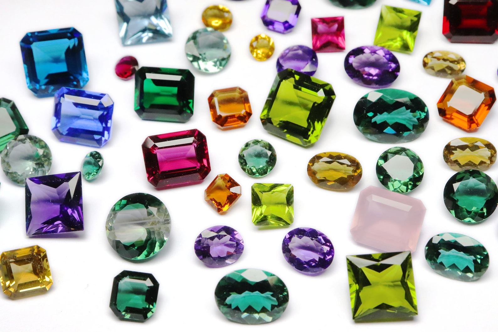 Bulk Semi Precious Faceted Gemstones Wholesale Lot Mixed Etsy