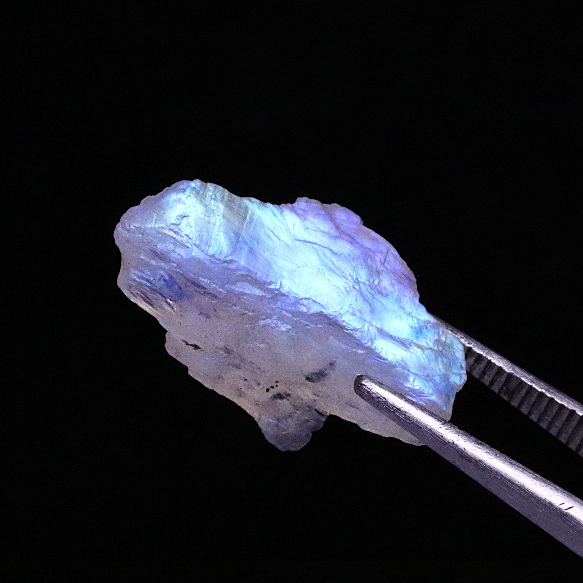 Natural Rainbow Moonstone Rough Raw Moonstone Stone Blue | Etsy