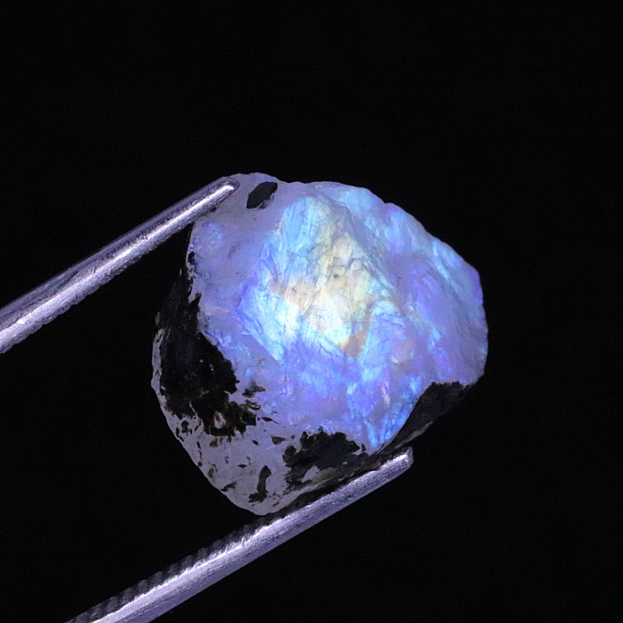 Blue Moonstone Rough Raw Moonstone Gemstone Blue Flashy - Etsy UK